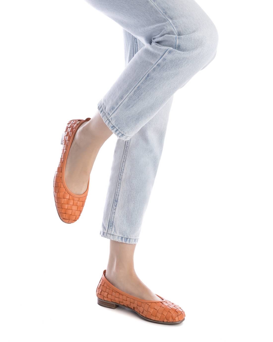 Carmela 16166211 ballerine femme corail cuir tressé