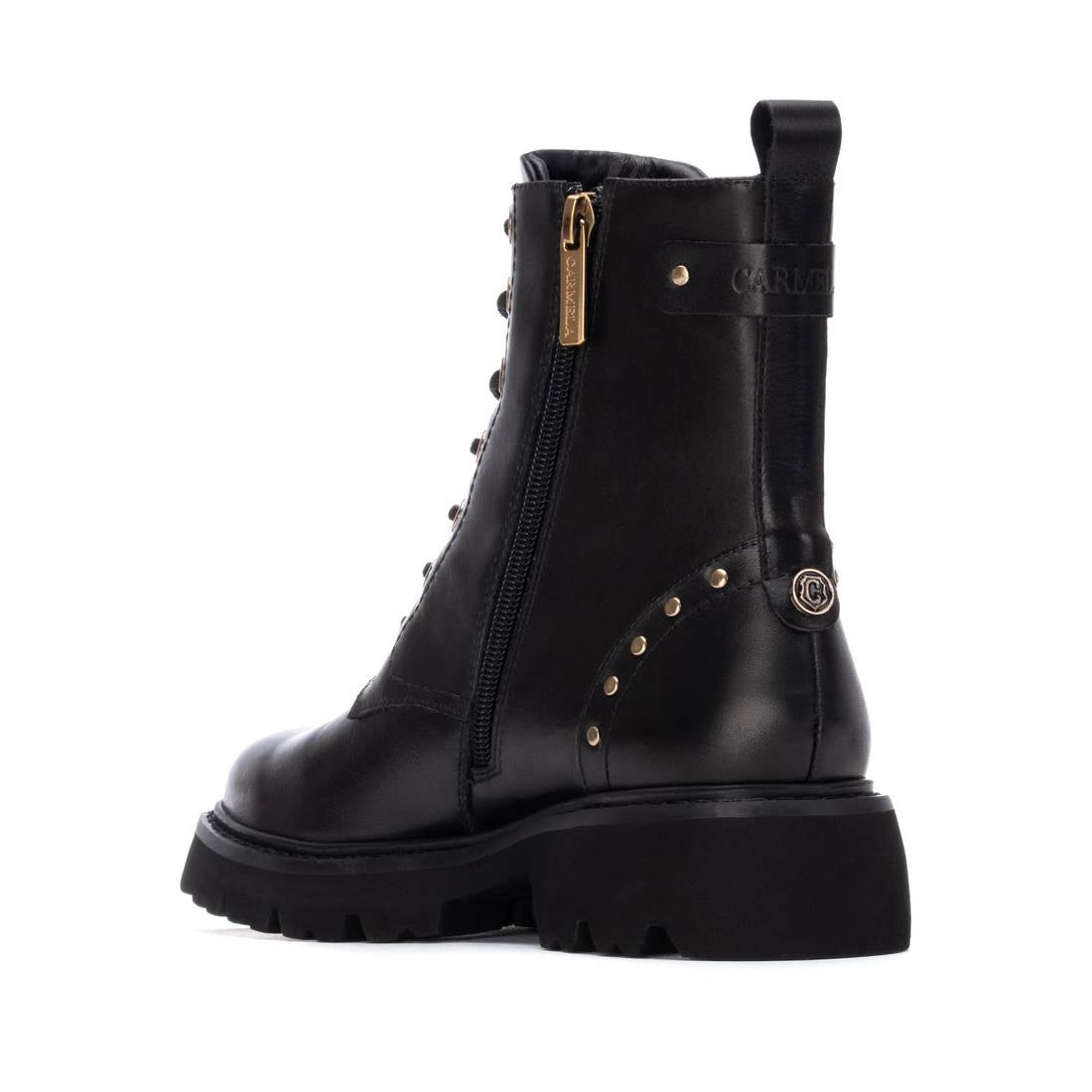 Carmela 16266504 bottines femme noires imprimé animal