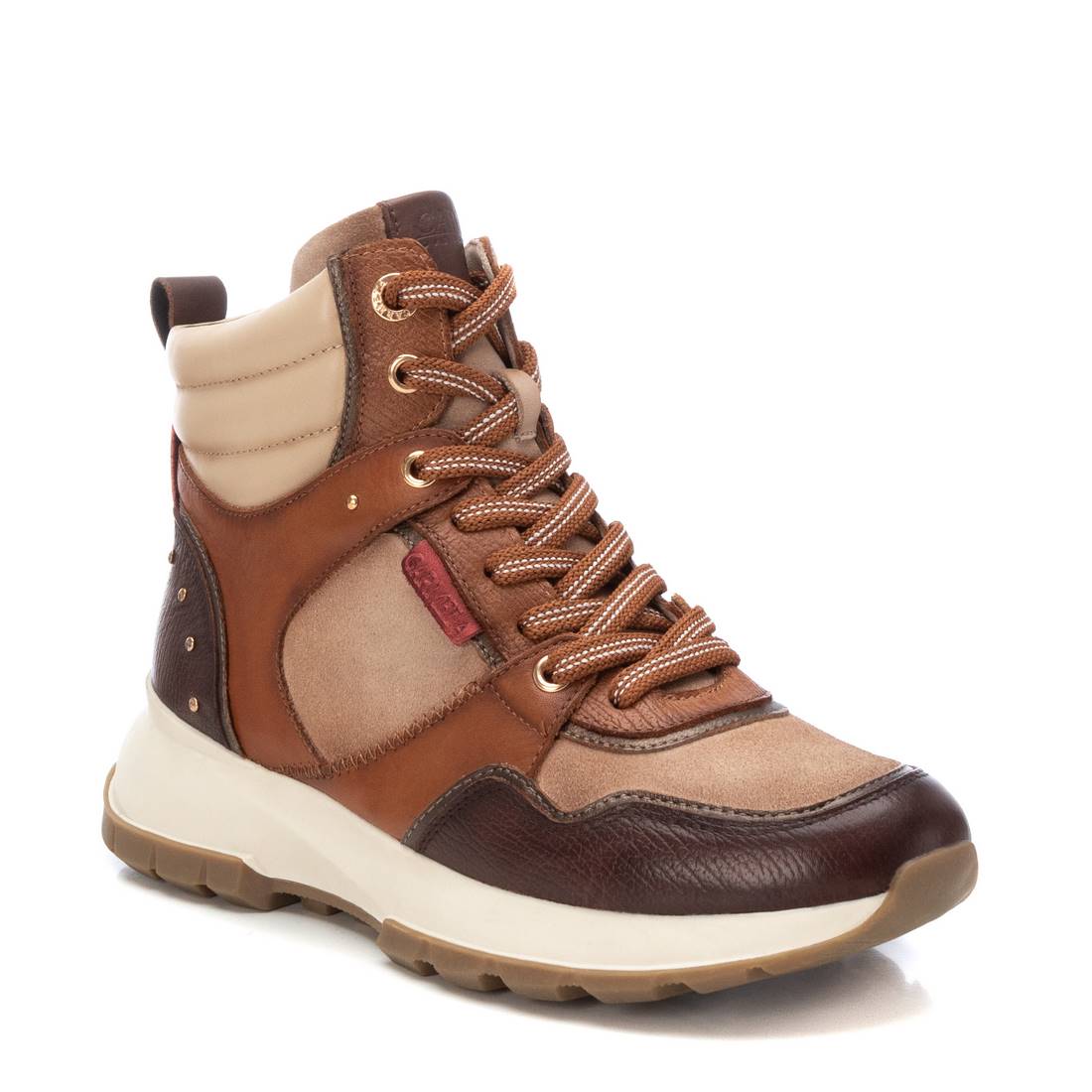 Carmela 16182903 bottines cuir marron plates