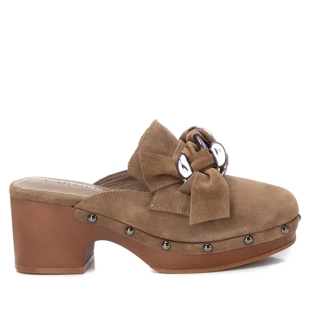 Carmela 16046901 sabot suède marron talon 5 cm