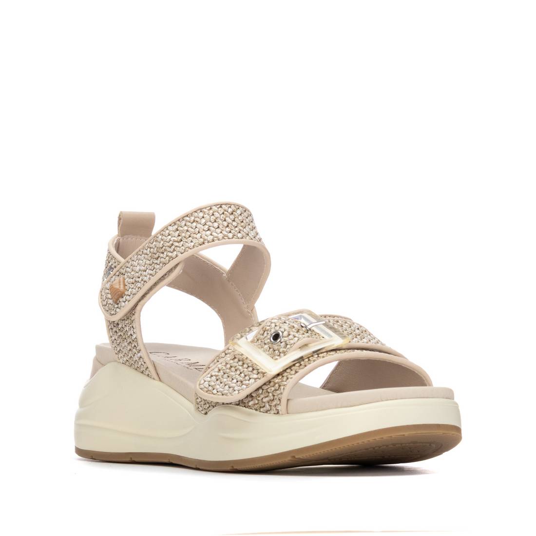 Carmela 16326801 sandales compensées beige rafia