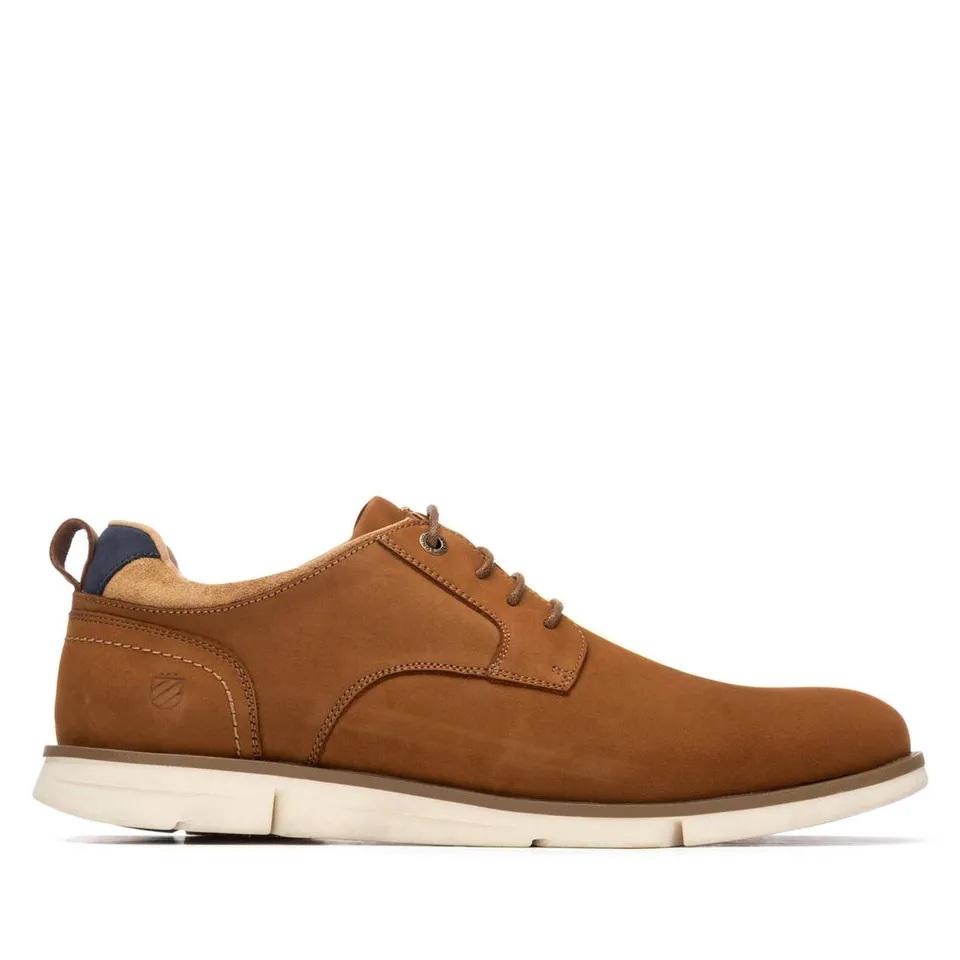Carmela 16390002 derby homme camel cuir semelle gomme