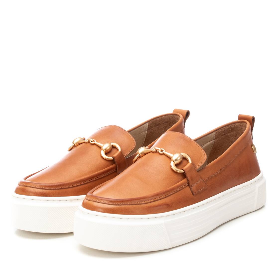 Carmela 16206502 mocassin femme camel cuir sans lacet