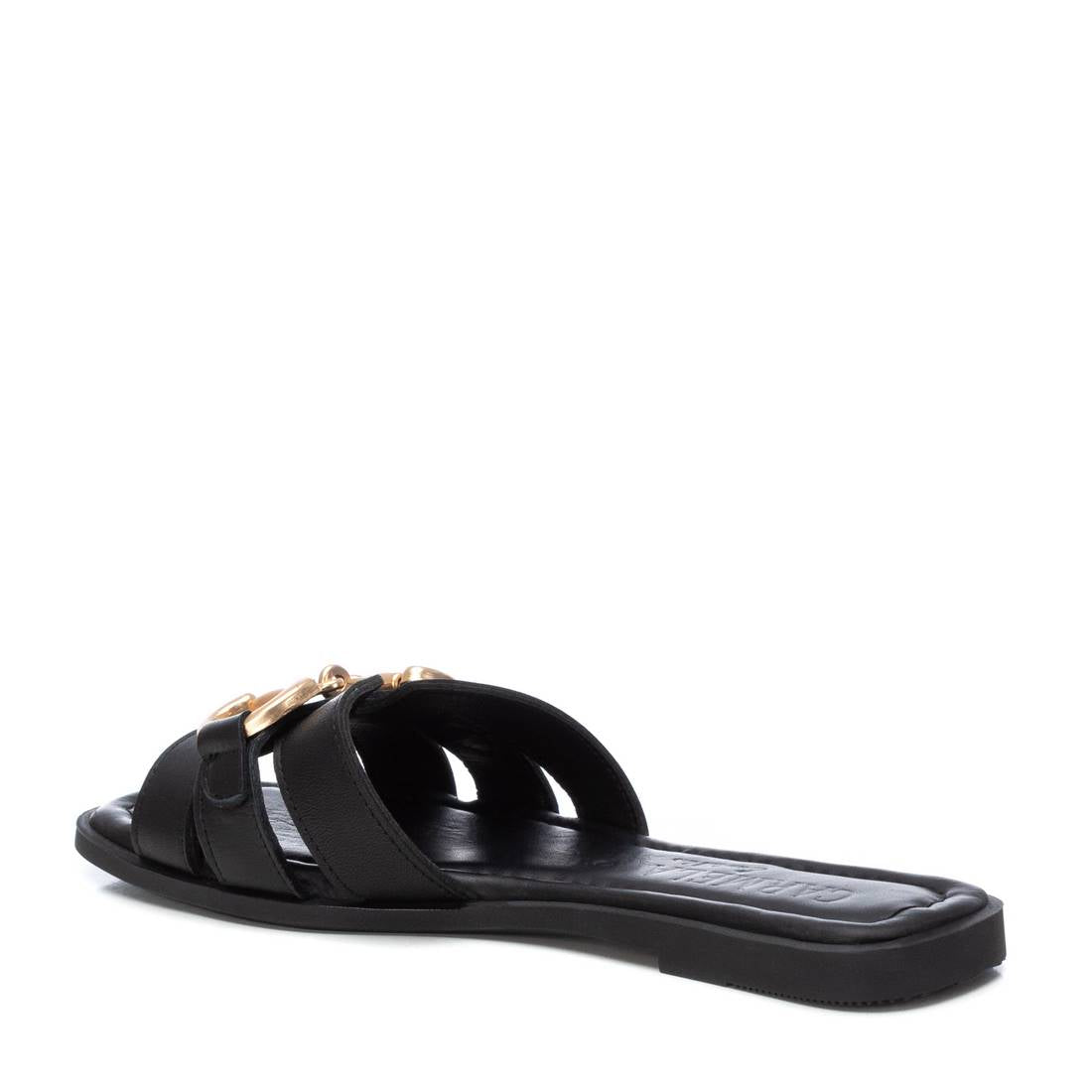 Carmela 16157002 sandales femme noir cuir chaîne