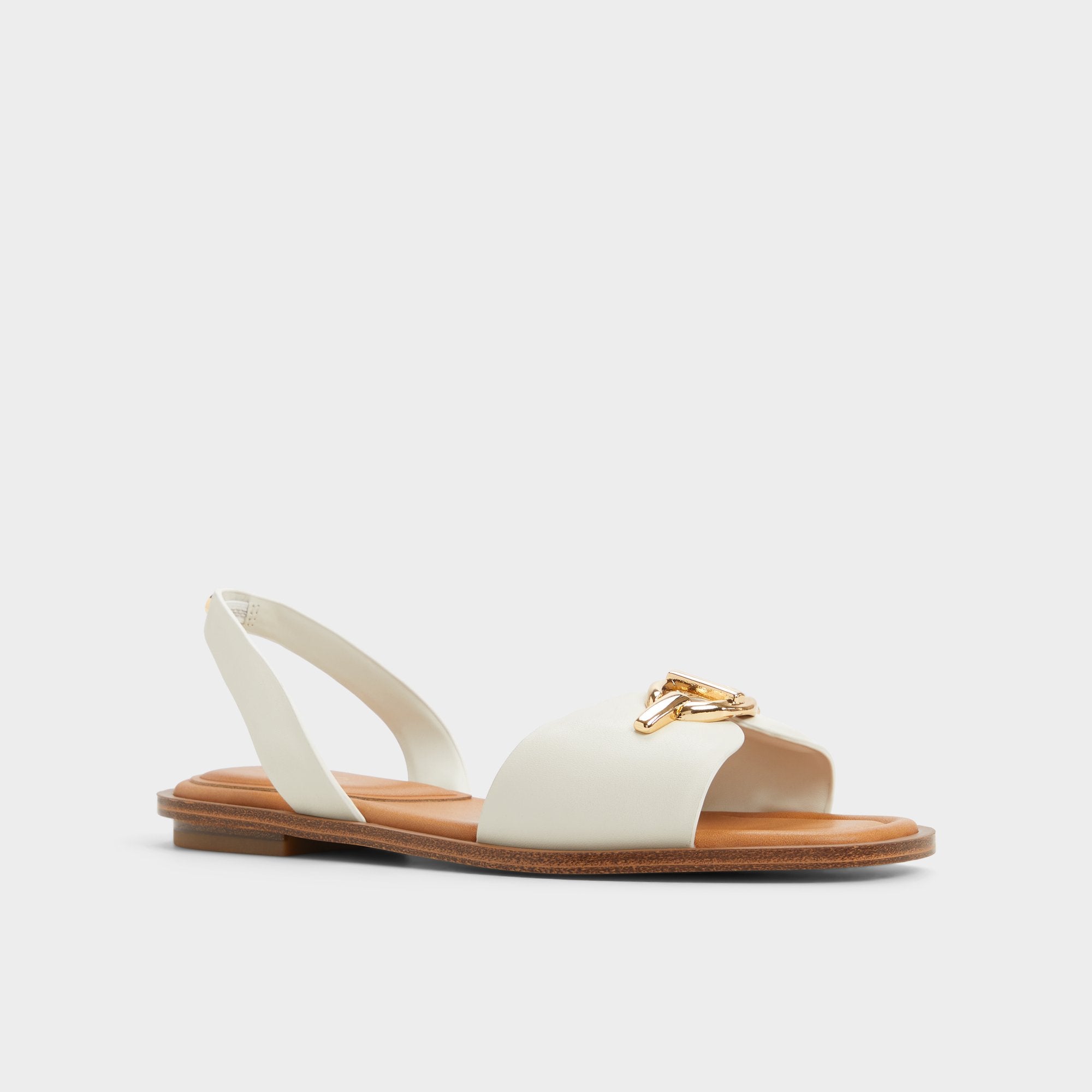 ALDO Goassi sandales plates cuir blanc