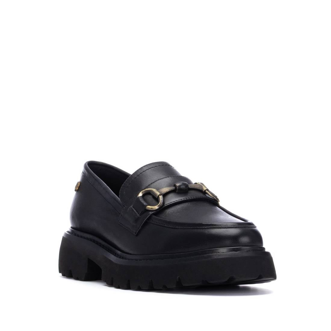 Carmela 16254705 mocassin noir chaîne semelle épaisse
