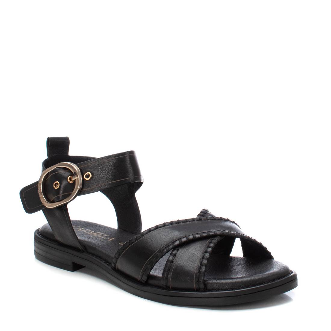 Carmela 16220402 sandale cuir noir bride cheville