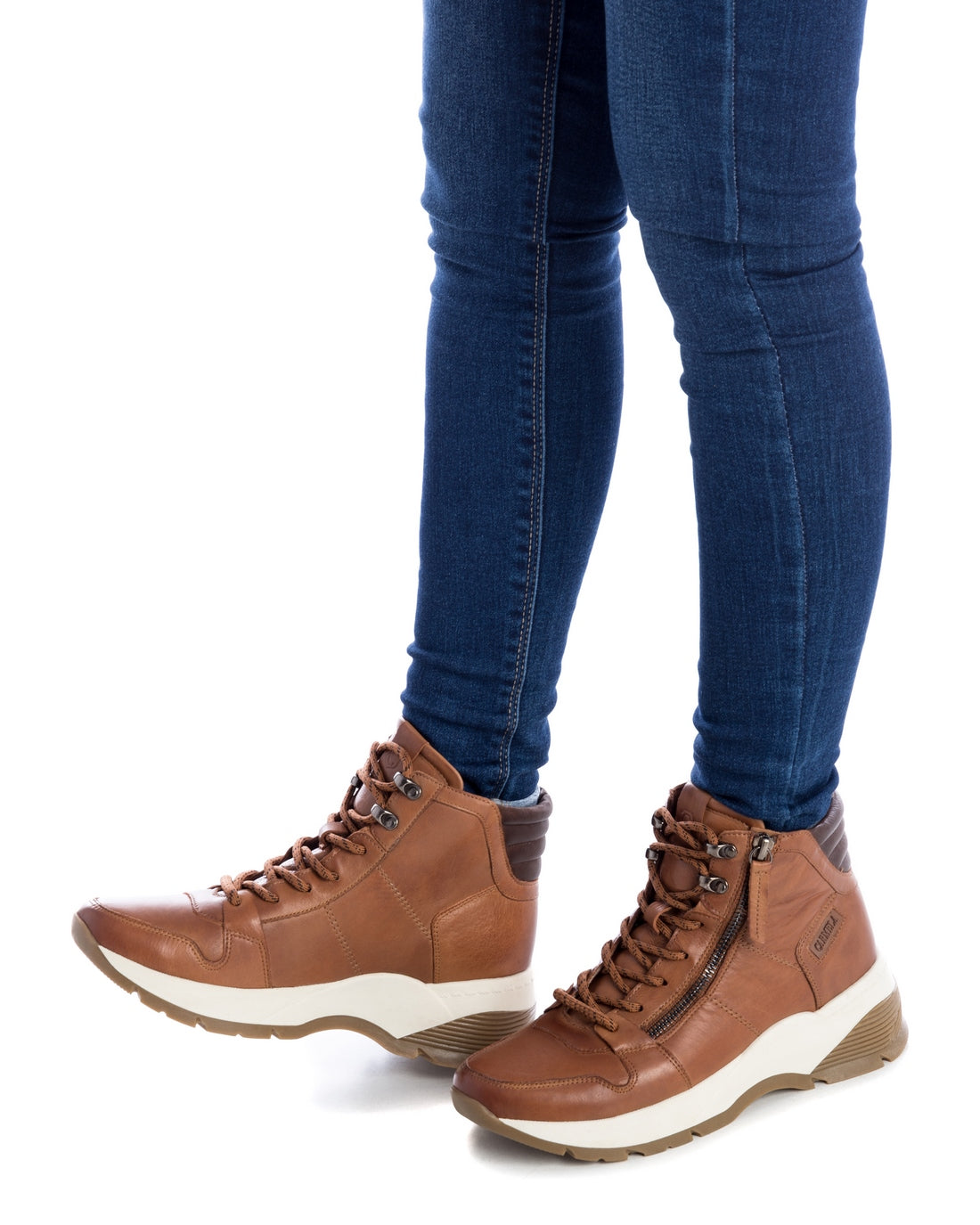 Carmela 16022103 baskets montantes femme marron cuir