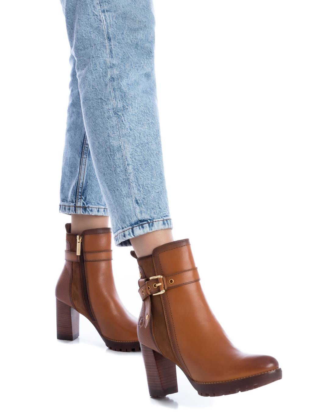 Carmela 16104502 bottines cuir marron talon 8 cm