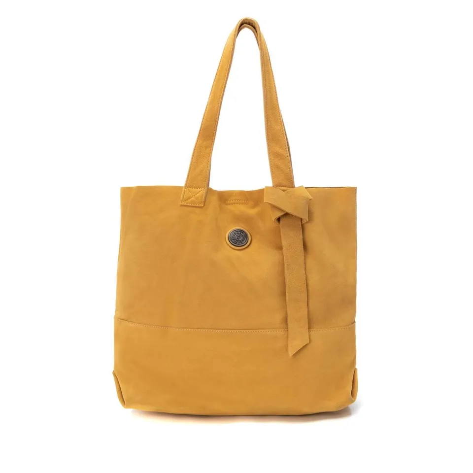 Carmela 18603105 sac daim jaune bouton