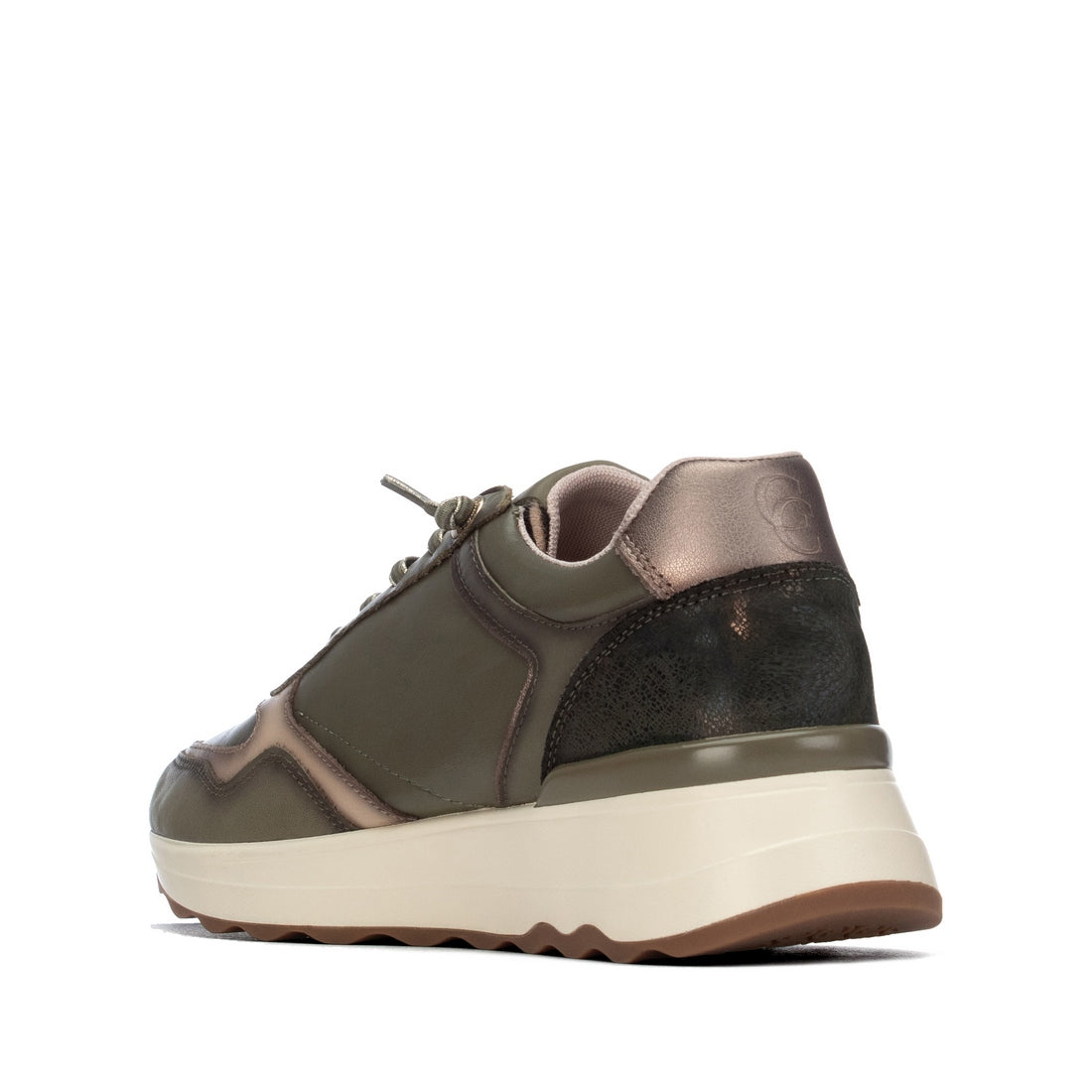 Carmela 164221 16422103 baskets femme kaki cuir zip