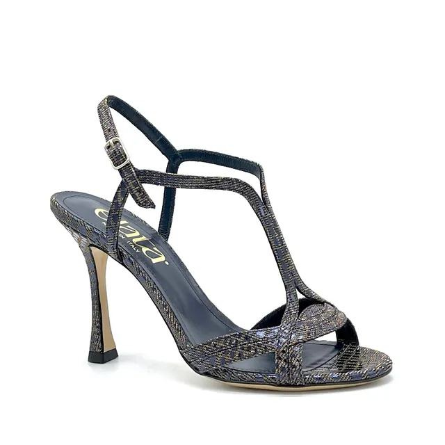 ELATA 54507 sandale bleu irisé talon 9,5 cm