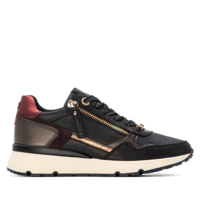 Carmela 16251702 baskets femme noir cuir zip