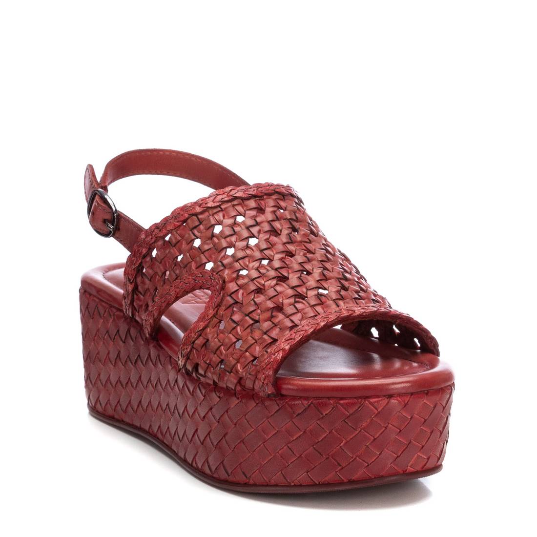 Carmela 16163605 sandale compensée cuir rouge