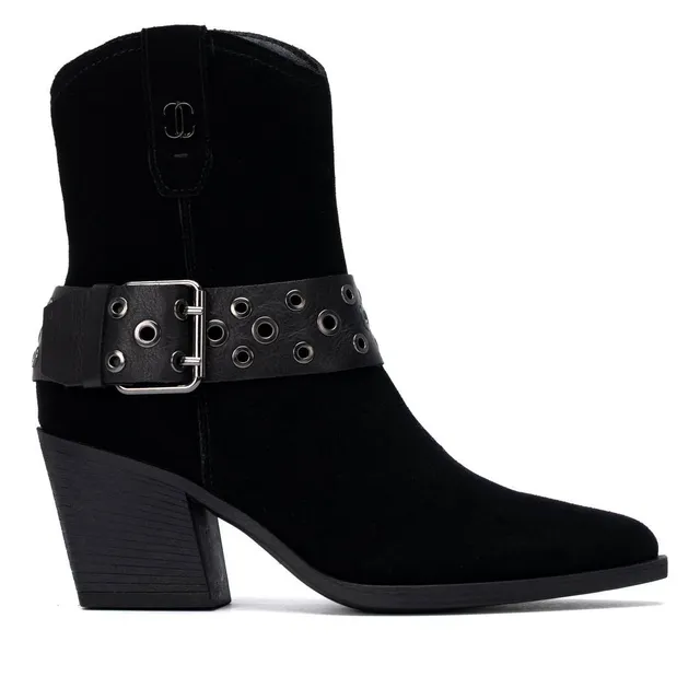Carmela 16413203 bottine femme noire cuir talon moyen