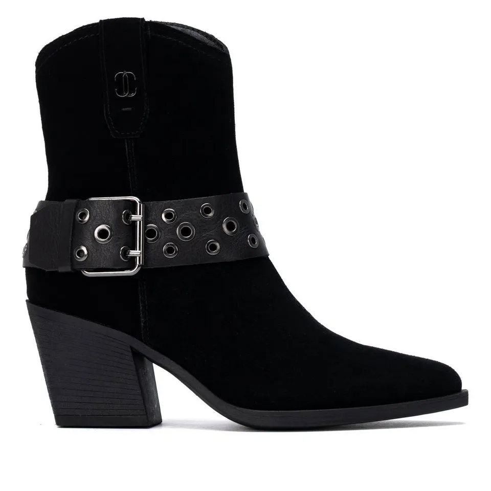 Carmela 16413203 bottine femme noire cuir talon moyen