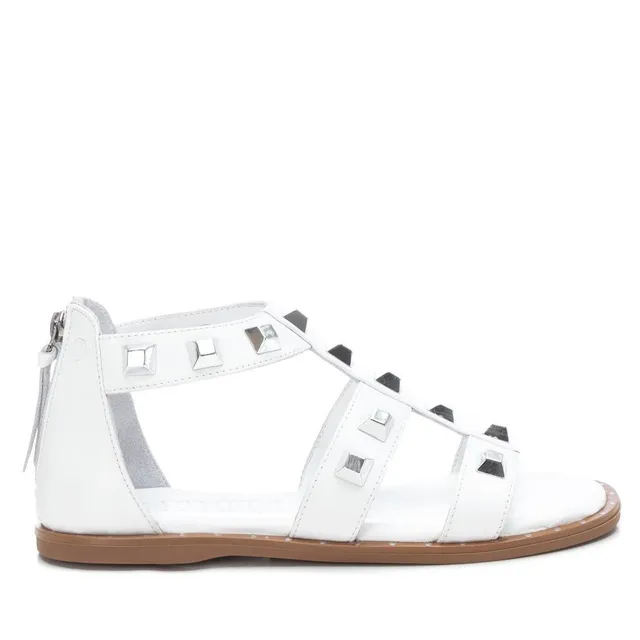 Carmela 16055404 sandales femme blanc cuir plat
