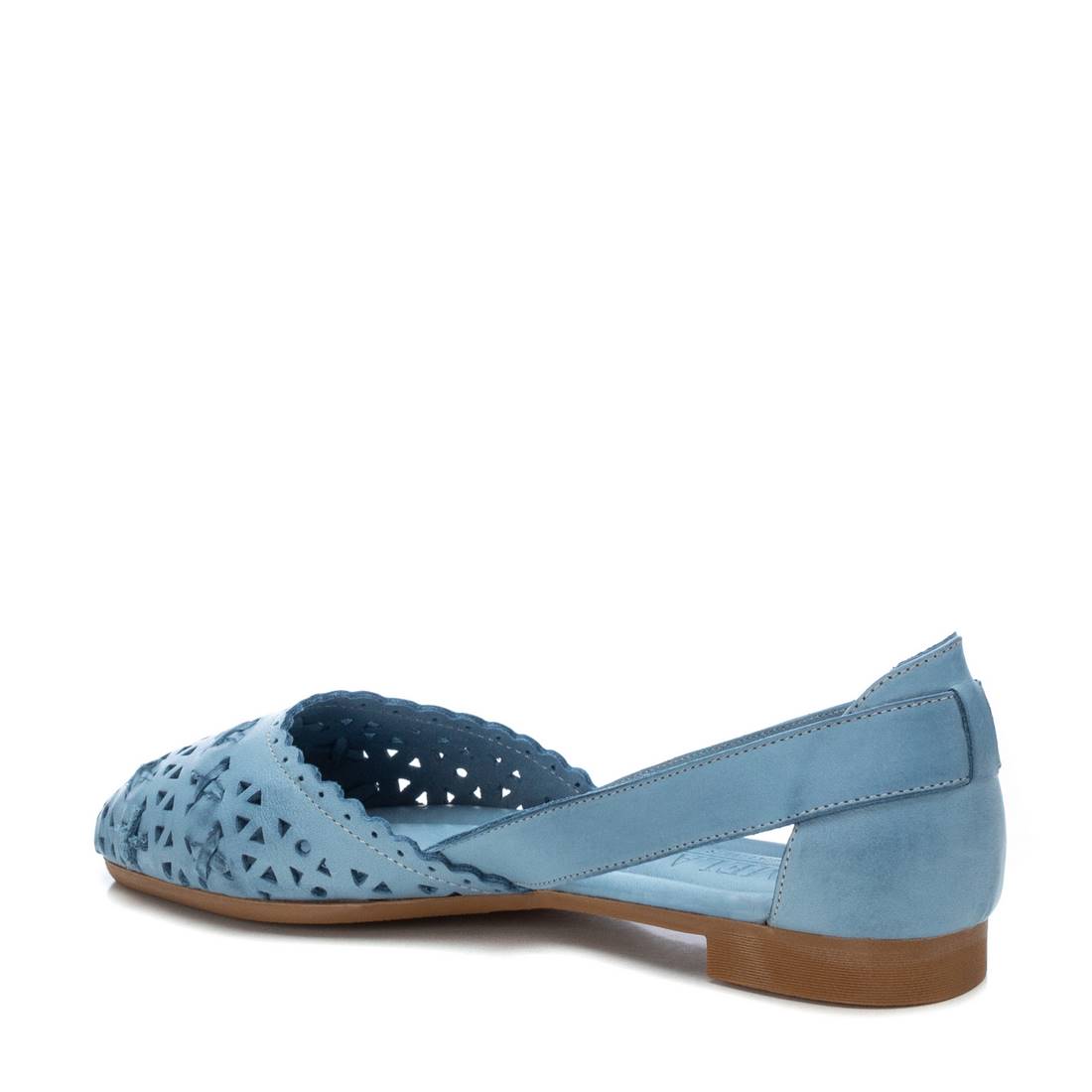 Carmela 16067209 ballerines cuir bleu ajouré plat