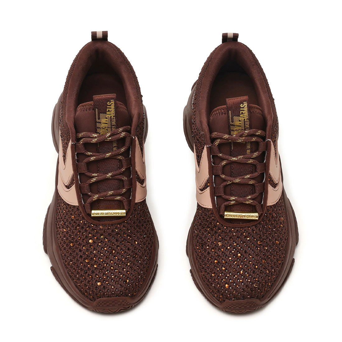 Steve Madden ST-RE baskets femme marron taupe lacets