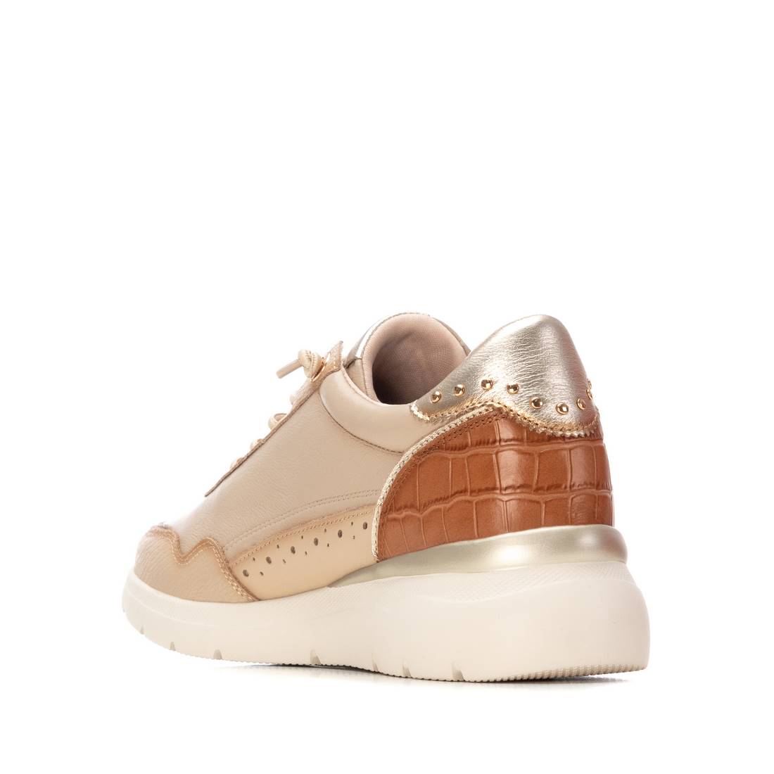 Carmela 16243003 baskets cuir beige clouté