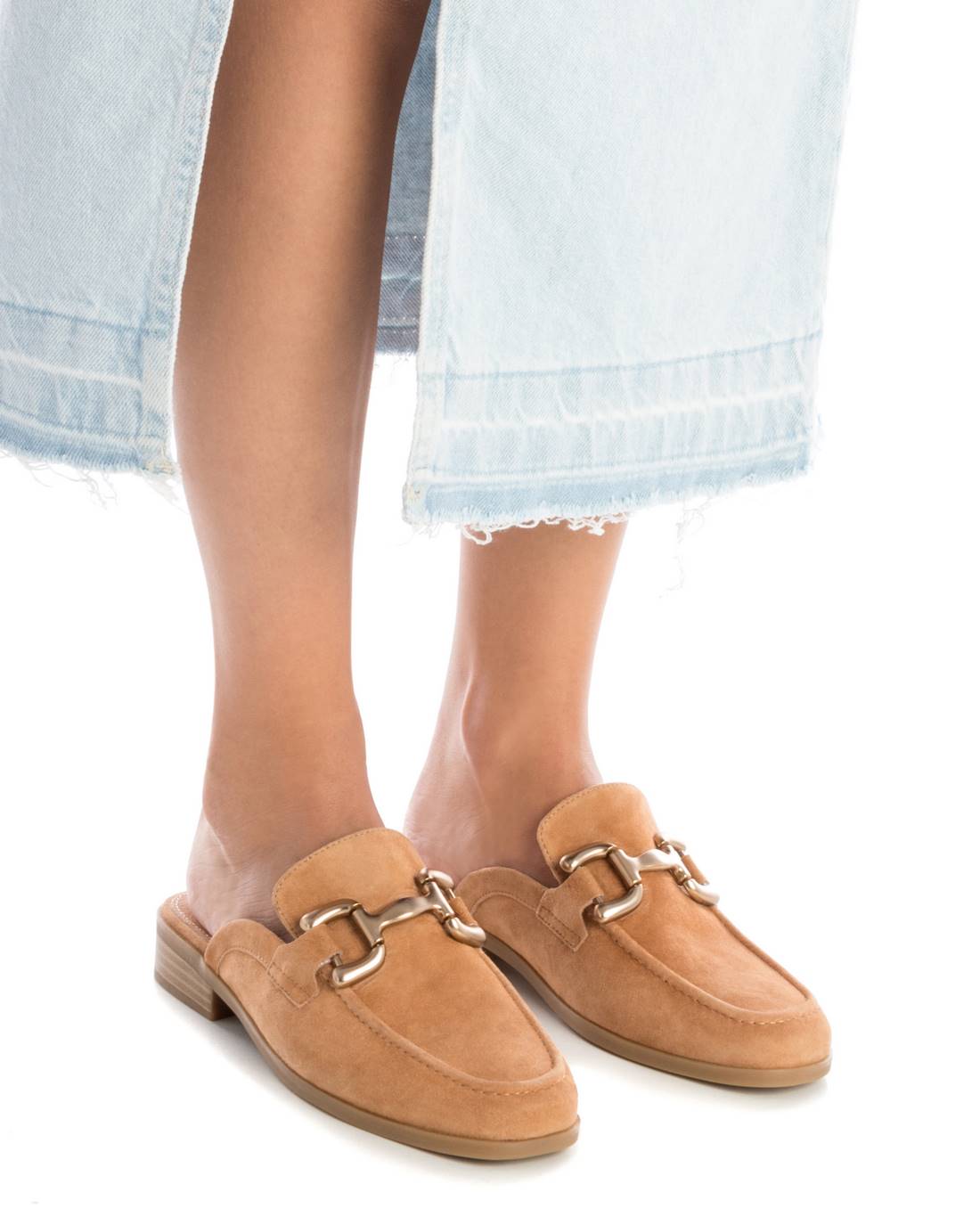 Carmela 16150502 sabots marron cuir mule plate