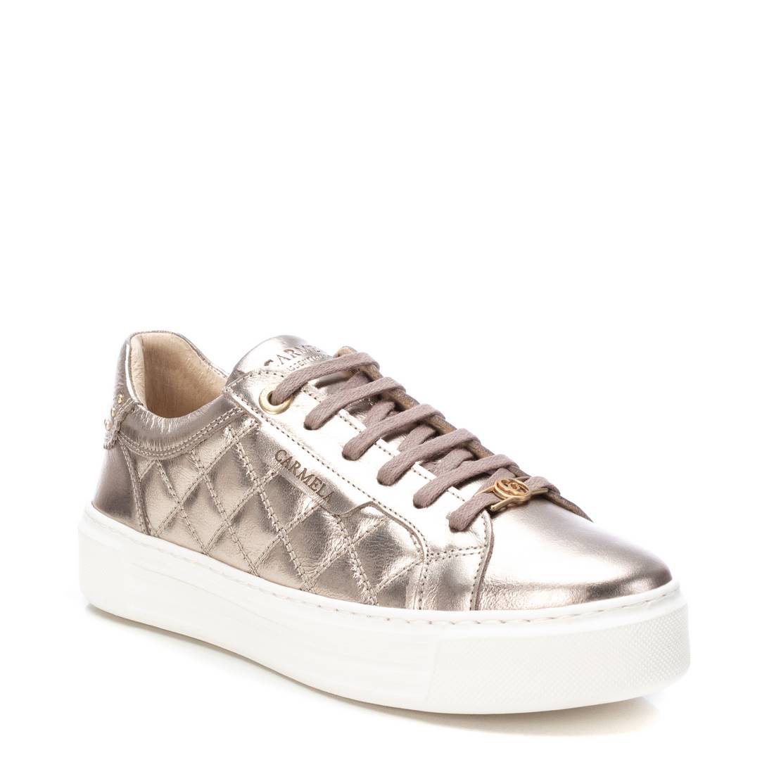 Carmela 16193404 baskets femme cuir doré