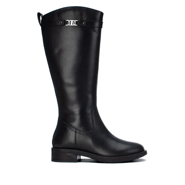 Carmela 16412501 bottes femme noires cuir plates