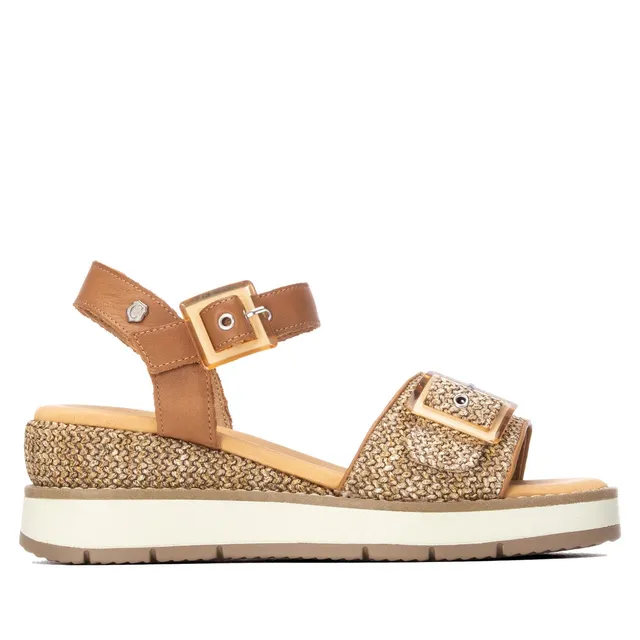 Carmela 16321703 sandale compensée cuir camel