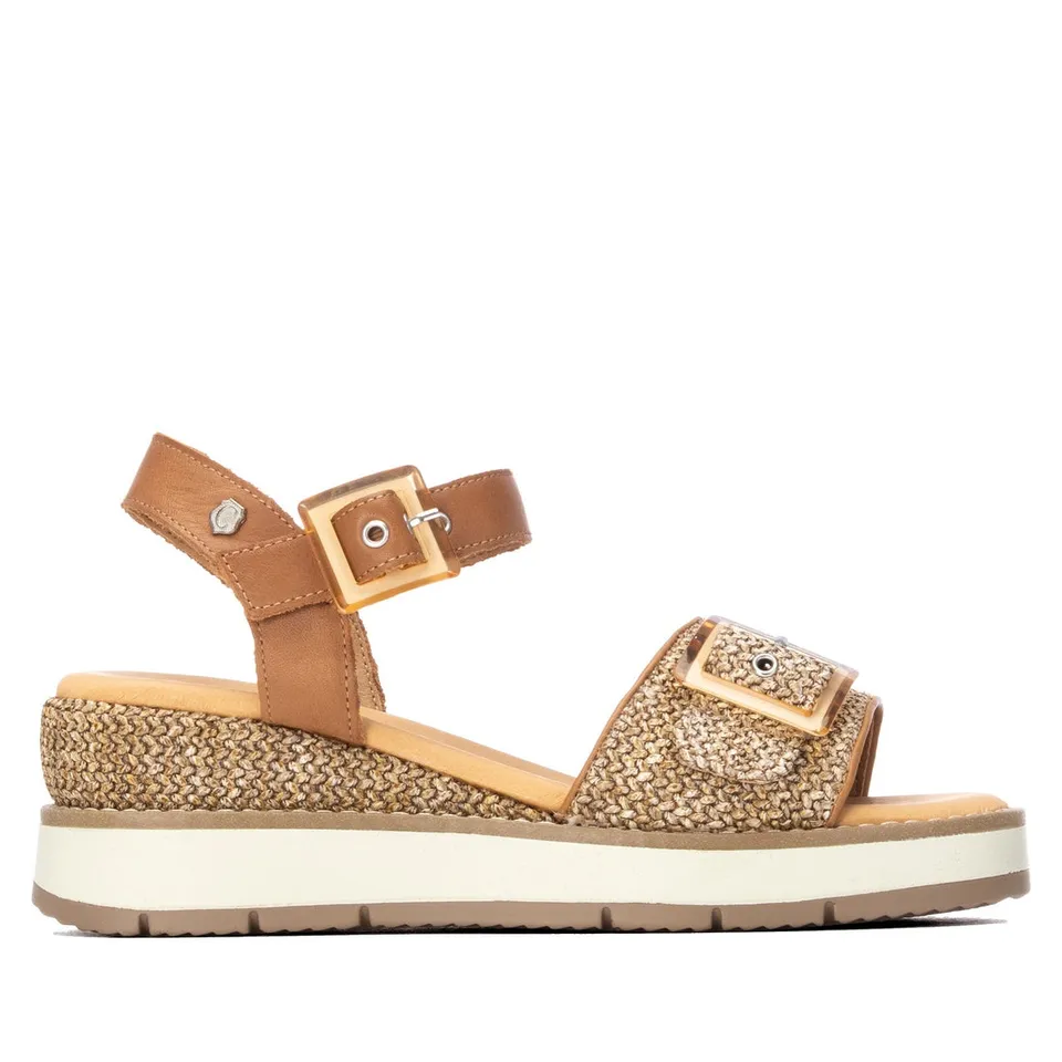 Carmela 16321703 sandale compensée cuir camel