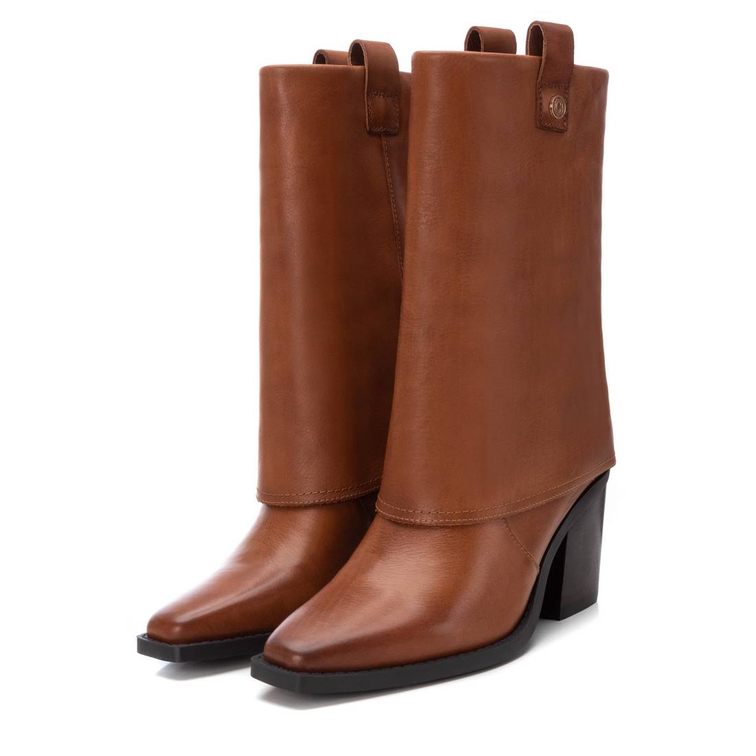 Carmela 16187704 Bottes Femme Marron Cuir Talon 8 cm