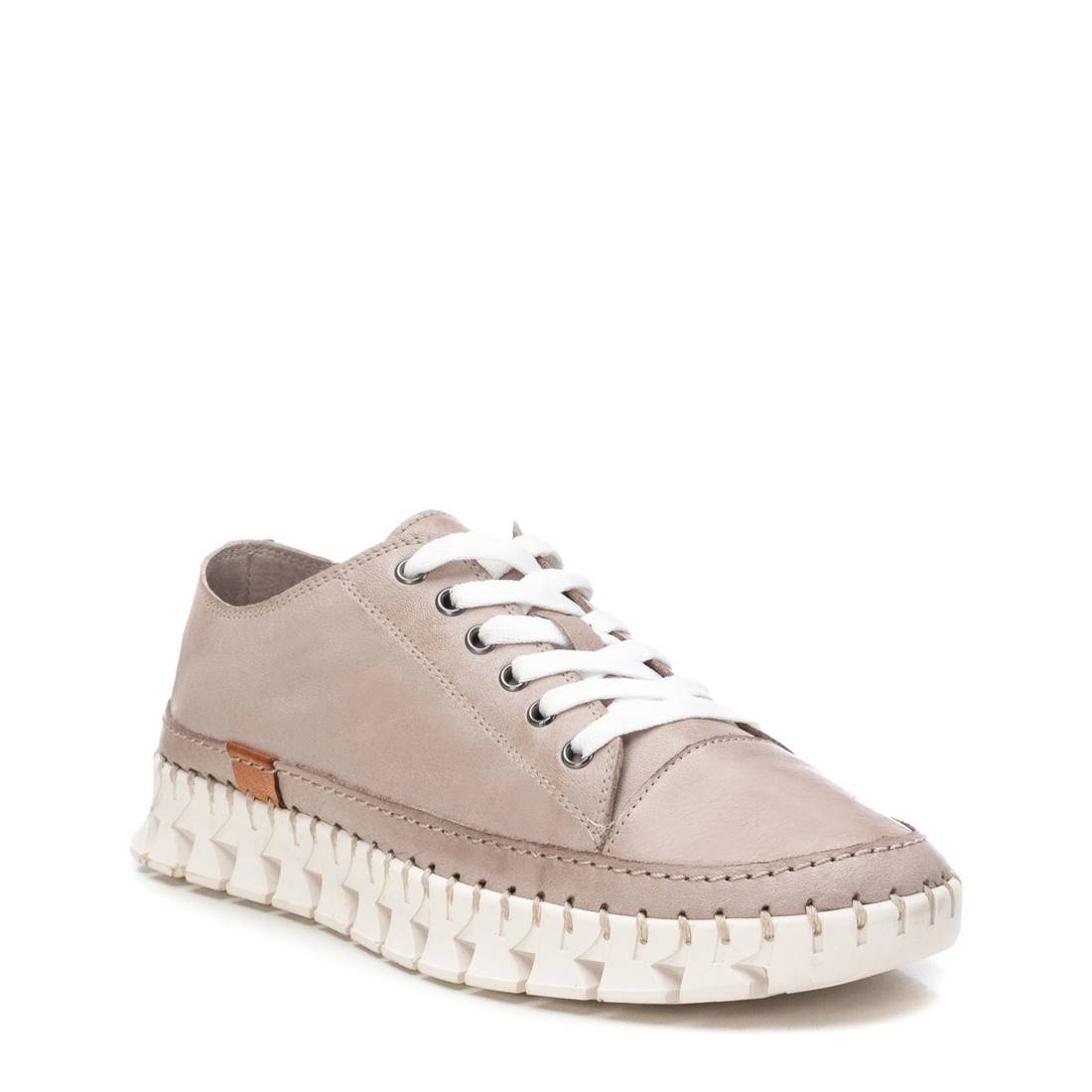 Carmela 16206706 baskets cuir taupe lacets