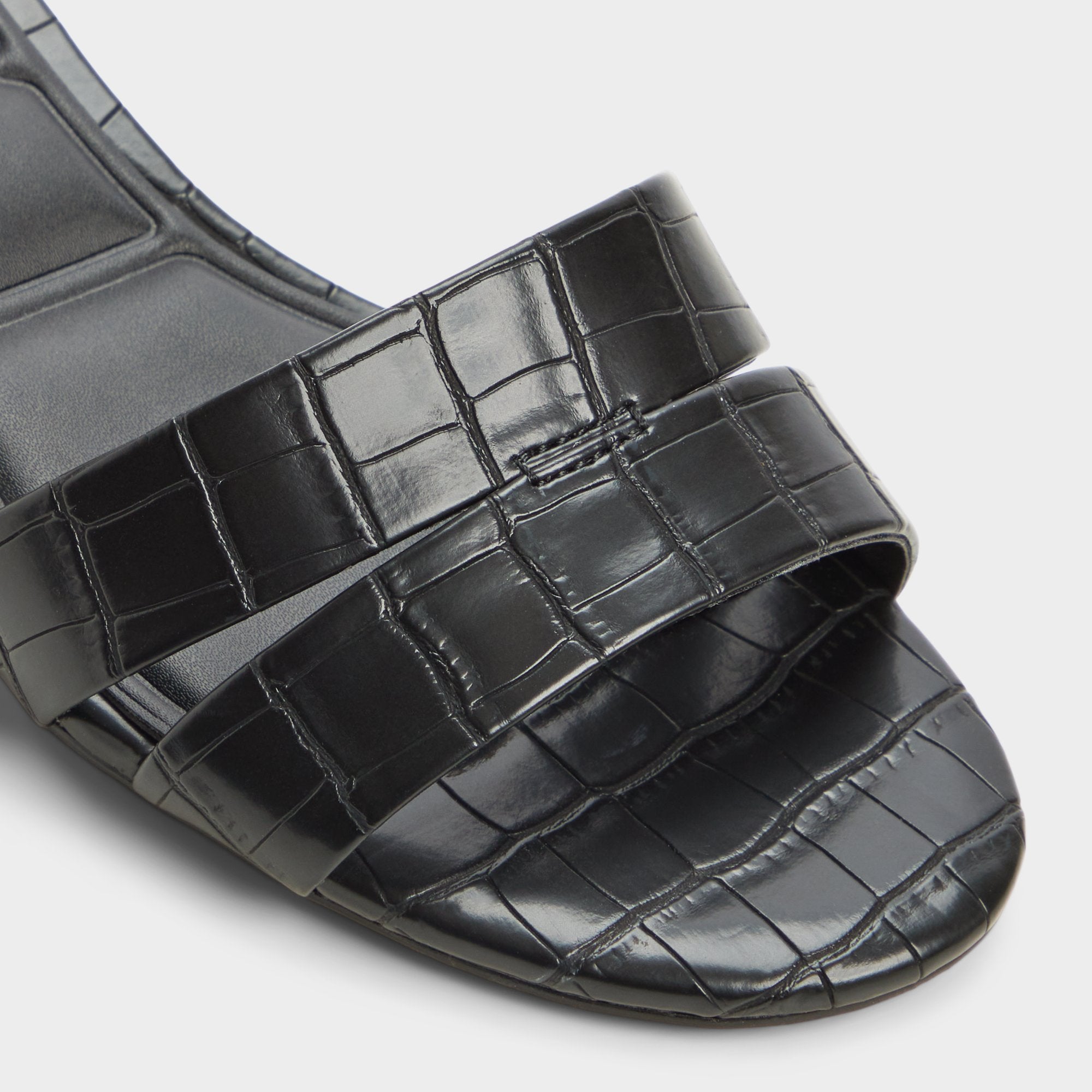 ALDO Scarletta mules croco vernies petit talon