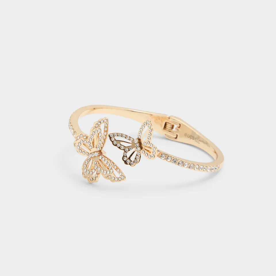 ALDO Glamityflair bracelet jonc doré papillons