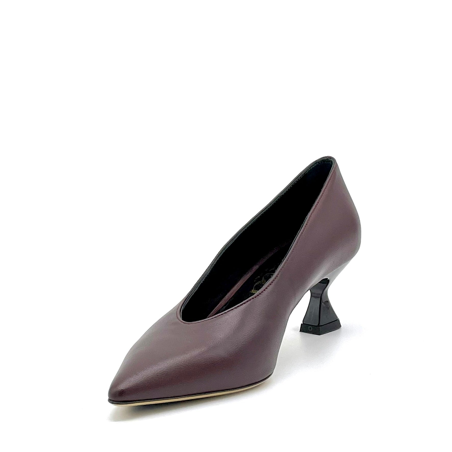 ELATA 56505 escarpins cuir bordeaux talon 5,5 cm