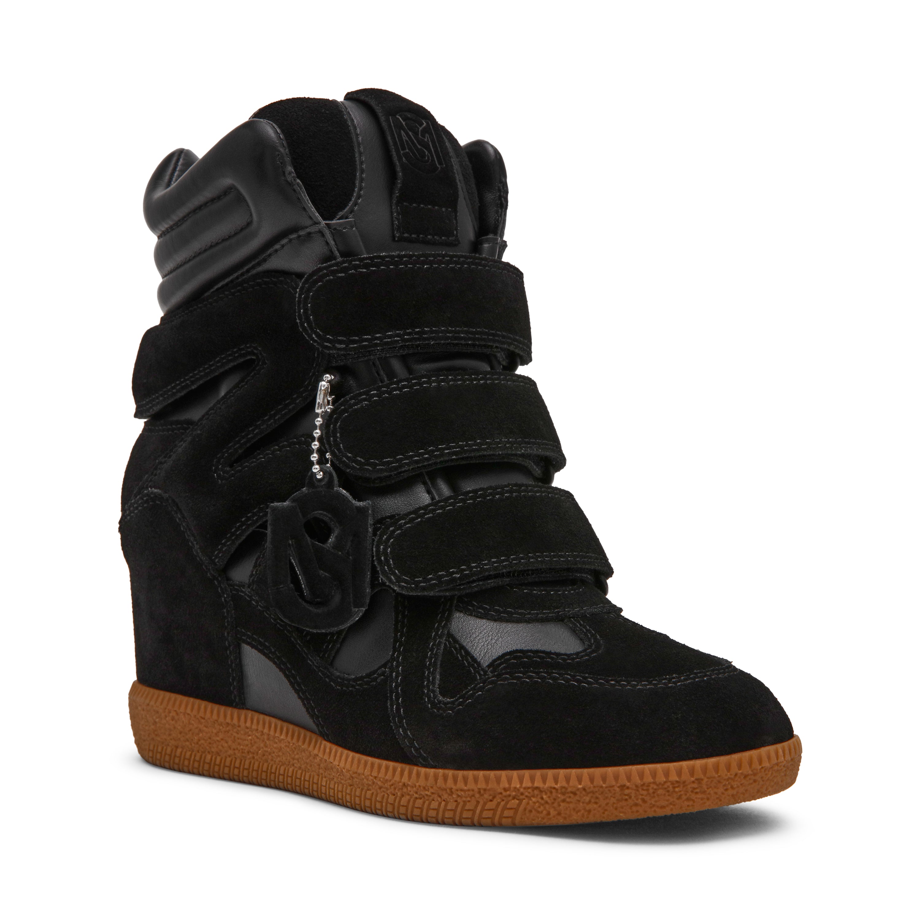 Steve Madden Mavis baskets daim noir scratch femme