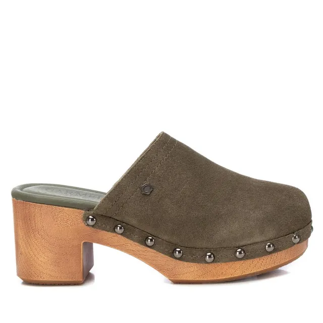 Carmela 16046102 Sabot Femme Vert Suédé