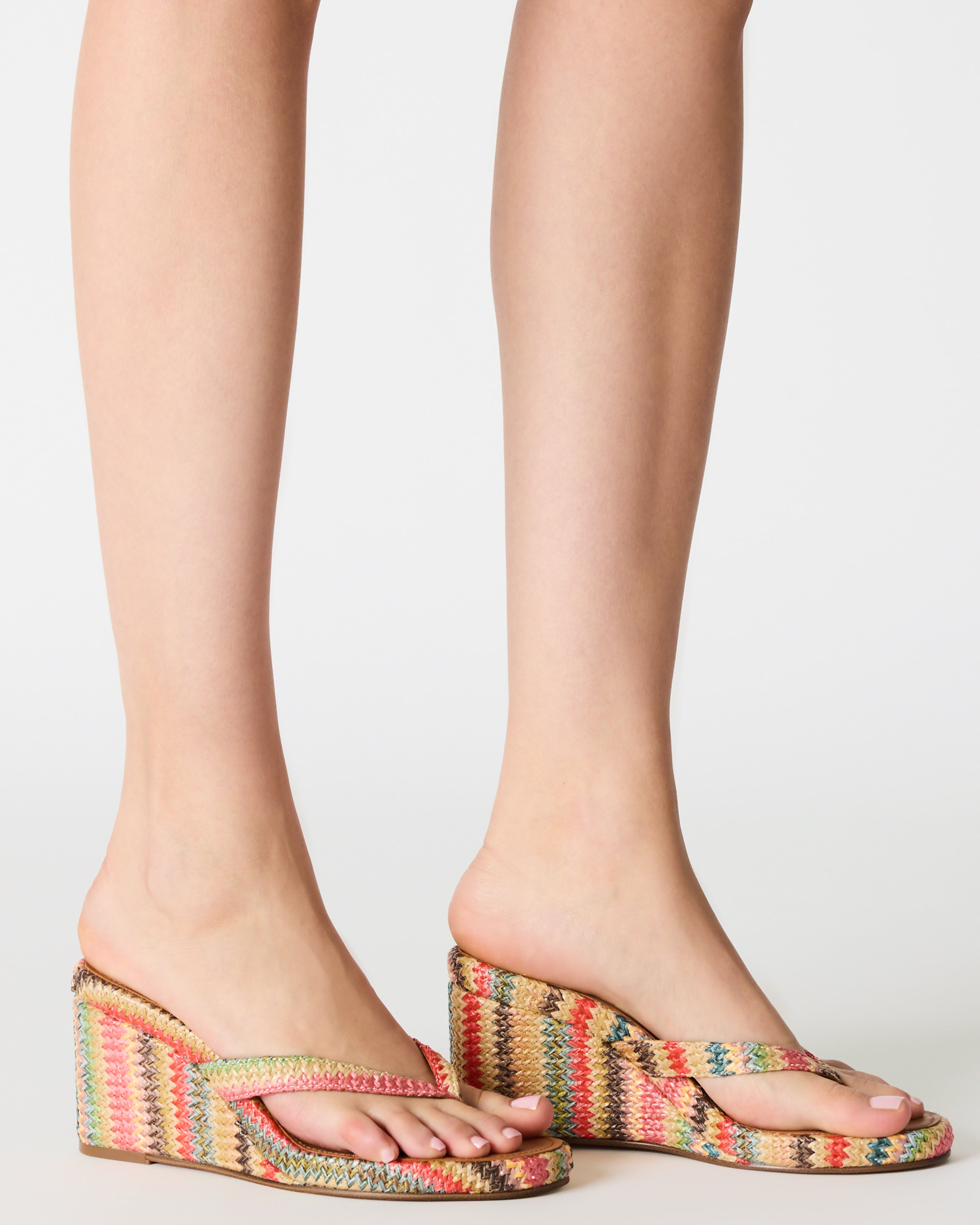 Steve Madden Playing sandales compensées multicolore toile