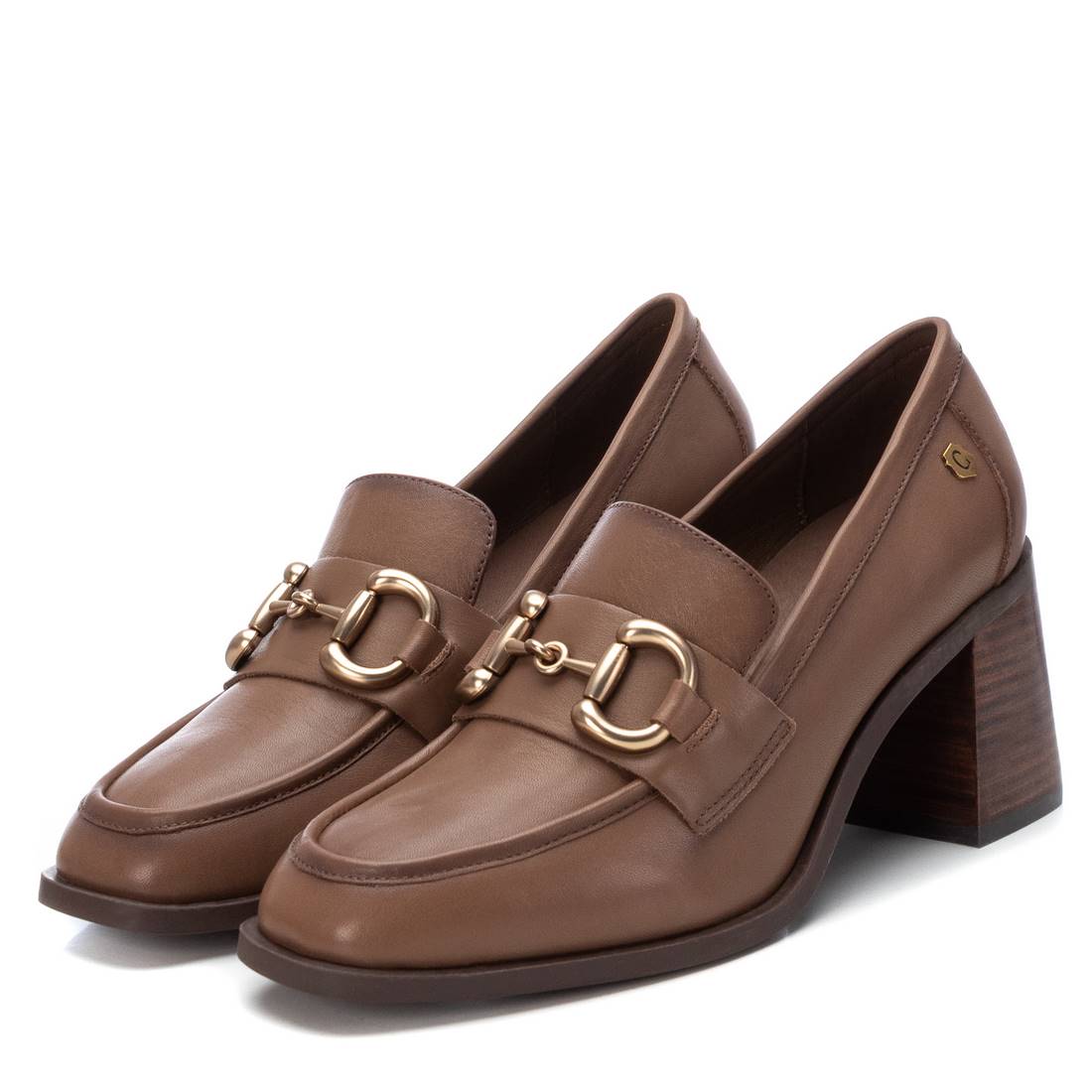 Carmela 16112704 mocassin femme marron cuir talon 7 cm