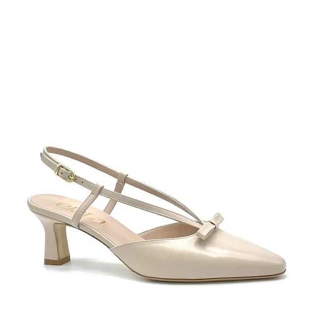 ELATA 16170 escarpins slingback cuir sable talon 5,5 cm