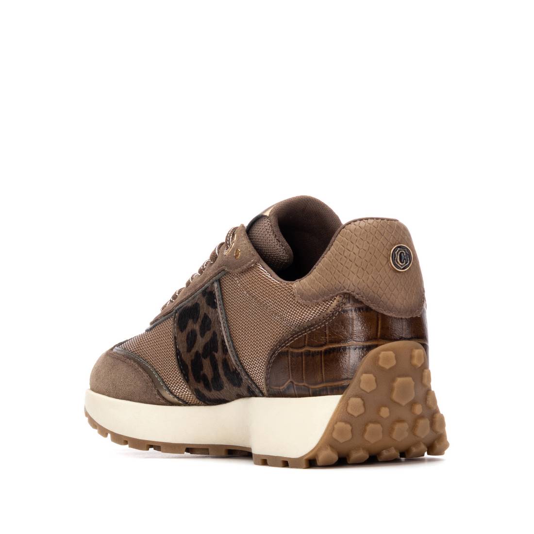 Carmela 16270202 basket femme taupe effet croco