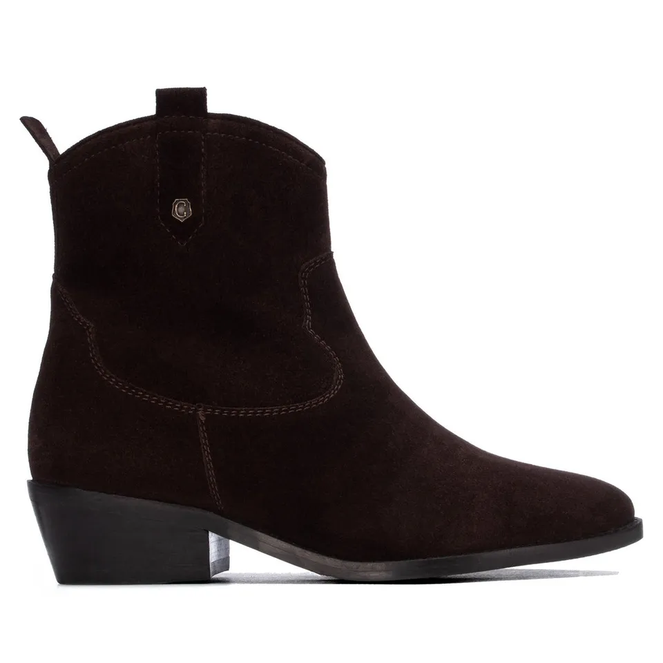 Carmela 16417502 bottine marron cuir talon bas