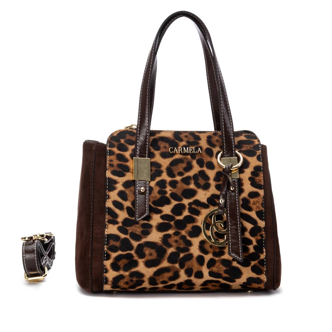 Carmela 18618402 sac à main textile camel zippé