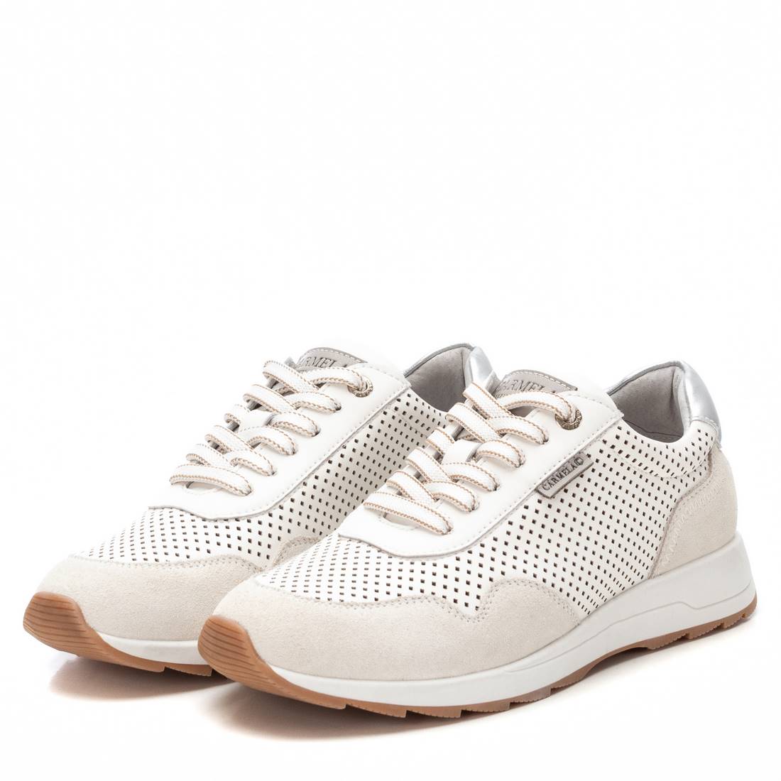 Carmela 16215101 baskets cuir blanc lacets