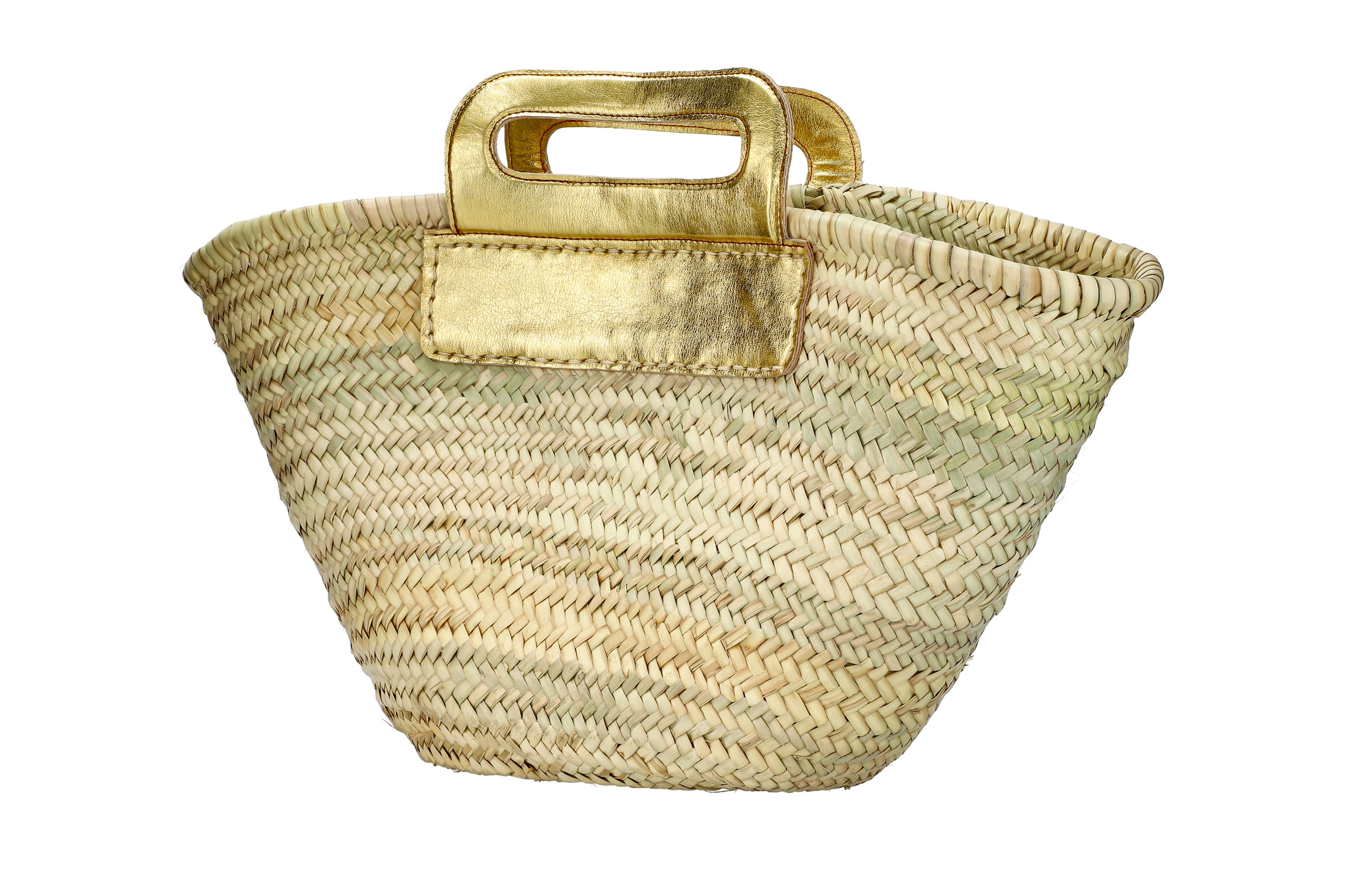 Coralie Masson Brigitte panier palme doré 55 cm