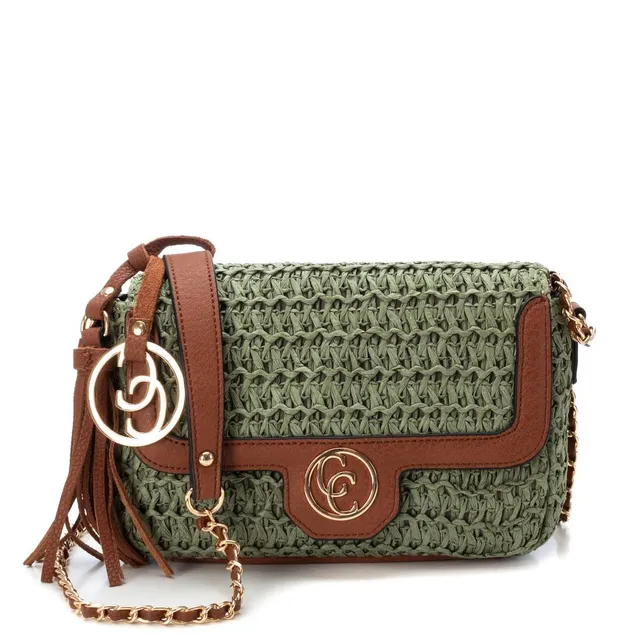 Carmela 18608803 sac bandoulière femme vert raphia