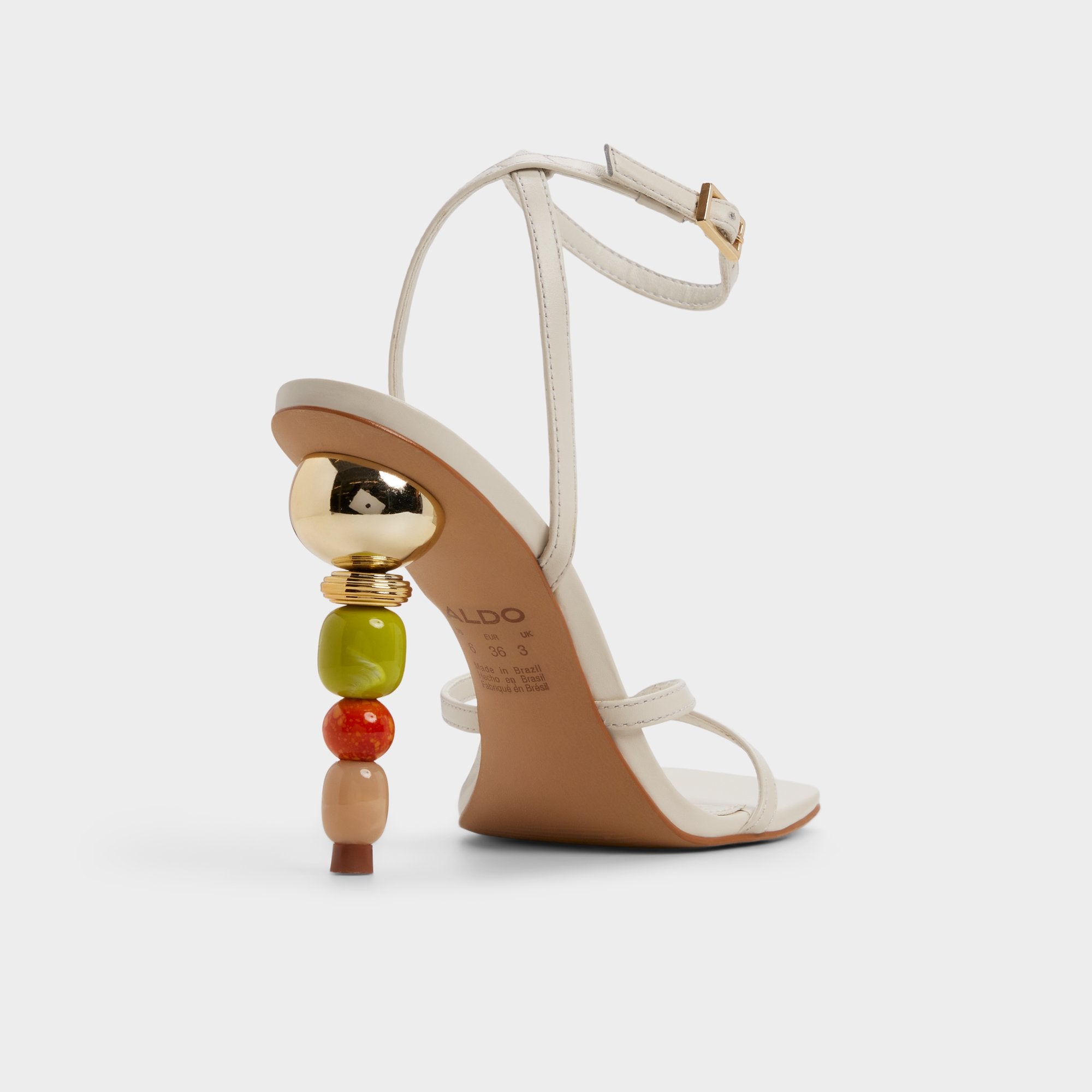 ALDO Beachglass sandales talons perles blanc