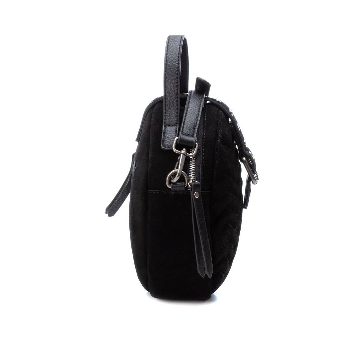 Carmela 18601201 sac rond noir cuir bandoulière