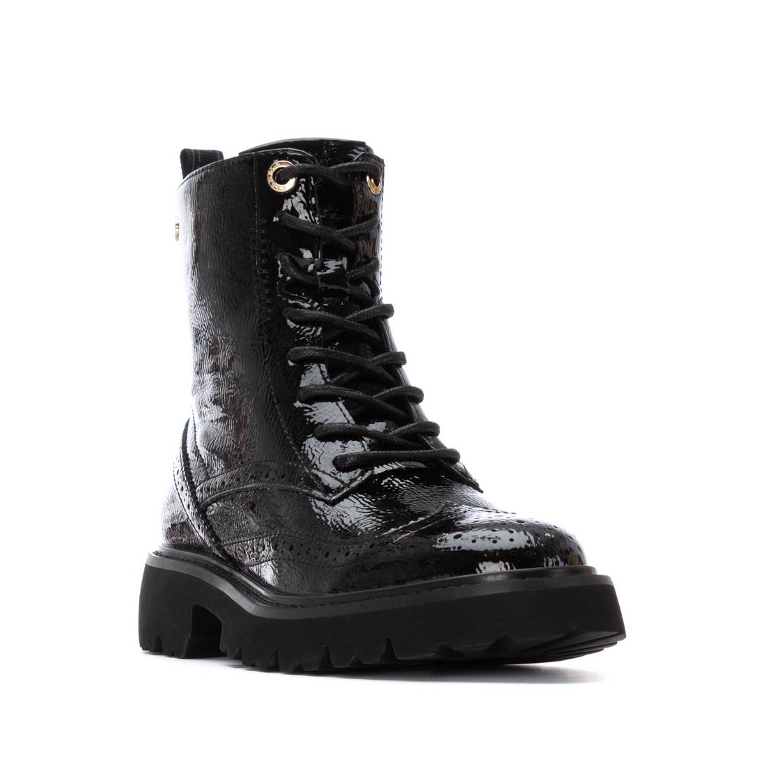 Carmela 16259301 bottine noire vernie talon moyen
