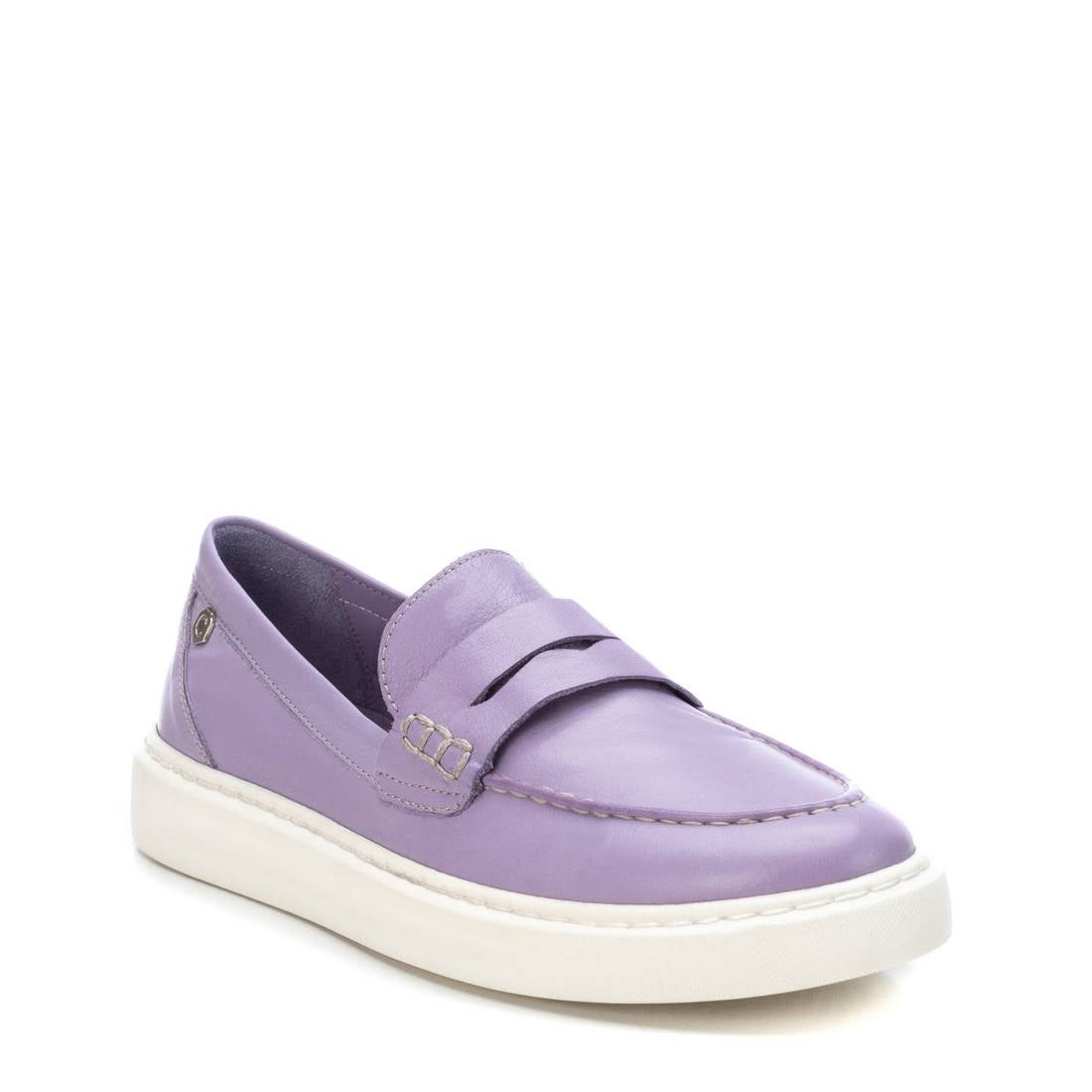 Carmela 16064010 mocassin cuir violet plat