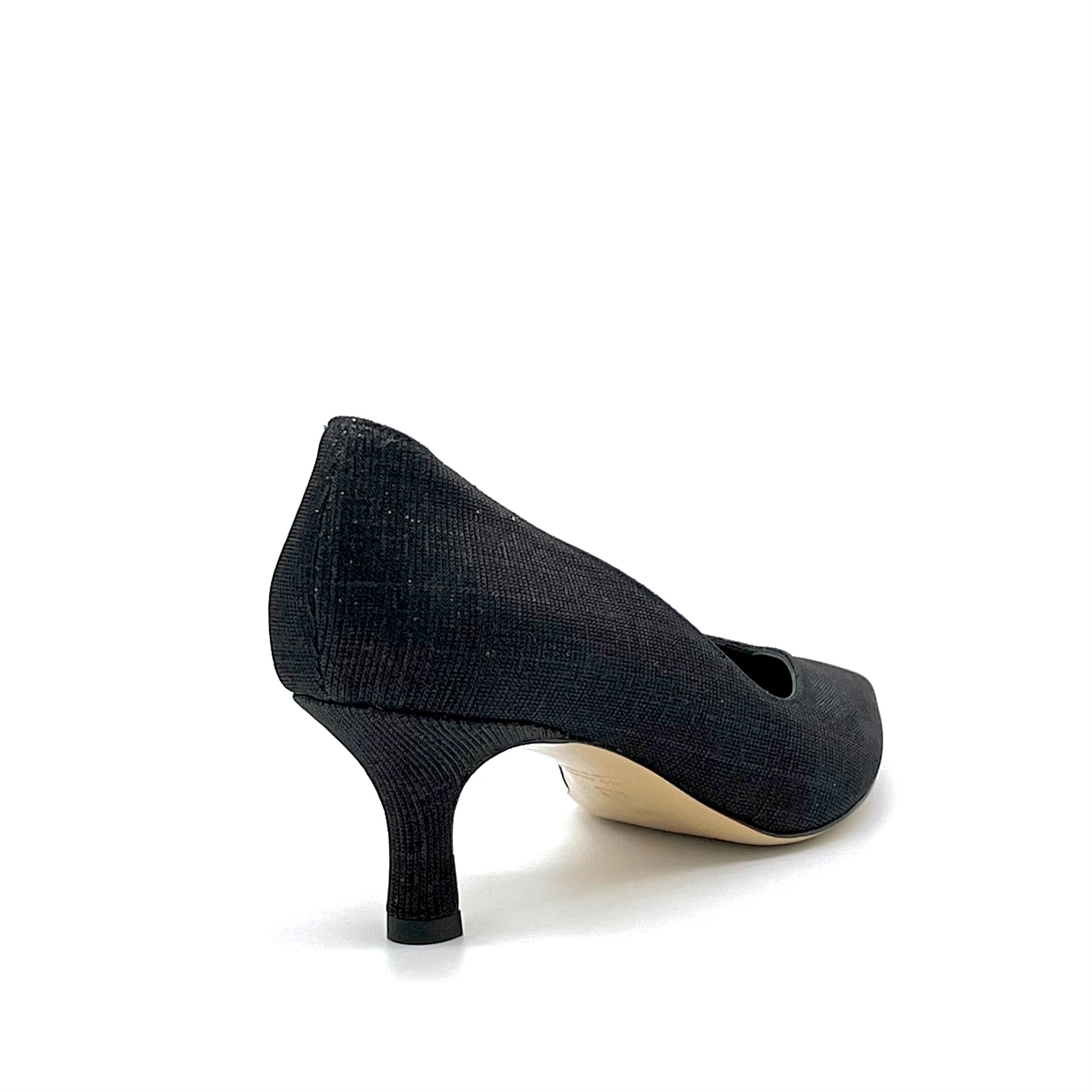 ELATA 12151_2 escarpins laminé noir talon 5,5 cm